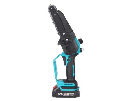 Mini-Serra Eléctrica Manual KEEPER Kp6. Lâmina de 15Cm. Bateria de Iões de Lítio 18V. 300W. Leve e Portátil. Pistola de Lubrificação Automática.