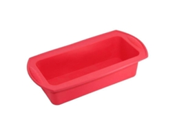 Molde de Pan de Silicona Antiadherente para Horno Microondas Refrigerador 3*rojo