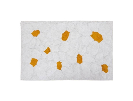 Tapete Daisy 60x90cm Branco - Atmosphera Criador De Interiores - Branco