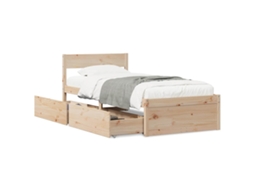 Cama Sem Colchão 90x190 Cm Madeira de Pinho Maciça MAISON EXCLUSIVE