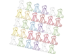 Artibetter Conjunto De 50-clips Papel Práticos Em Formato Cachorro, Acessórios De Escritório Em Metal, Fofos E