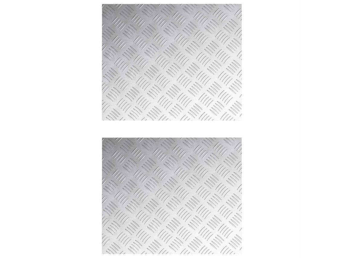 Vidaxl Degrau Retangular 2 Pcs Prateado 60 X 50 Cm Alumínio