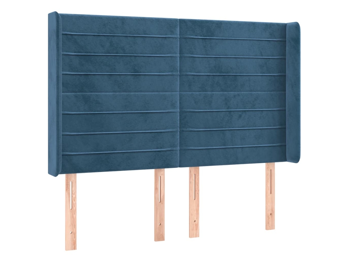 Headboard, Headboards Vidaxl Azul Veludo (147 X 16 X 118/128 Cm)