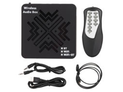 Receptor de Som Hifi Sem Fio 2 em 1 com Wi fi e Bluetooth, com Fibra Óptica e Som Digital CHABERLU