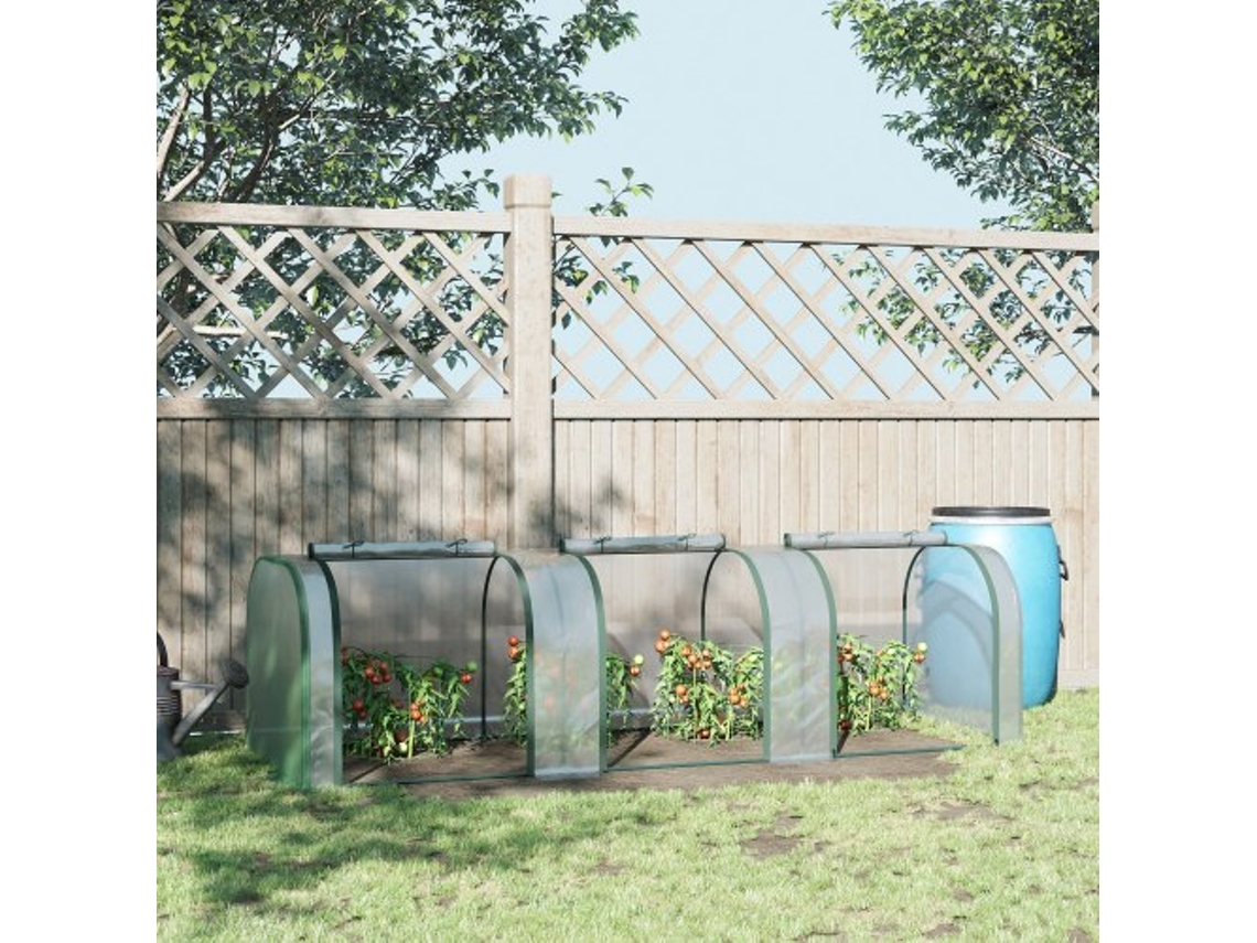 Estufa De Plantas Em Folha Com Porta, Estrutura Em Aço Transparente, 295x100x80 Cm, Ideal Para Cultivo Quenty