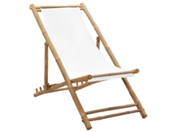 Sun Lounger, Sun Loungers Vidaxl Branco Bambu (n/a)