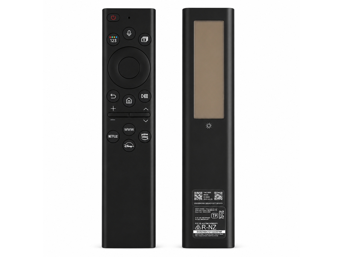 Comando Remoto Solar Bluetooth Com Voz Para Tv Samsung, Compatível Bn59-01385d, Usb-c, Preto