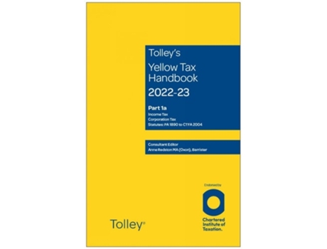 Livro Tolleys Yellow Tax Handbook 2022-23 De Anne Redston (inglês)