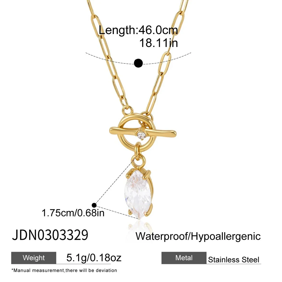 Novo Colar Com Pingente De Zircônia Banhado A Ouro, Super Na Moda Para Mulheres.