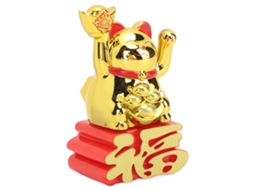 Figura Gato Da Sorte Laxiscreed Com Braço Móvel Para Decoração Feng Shui
