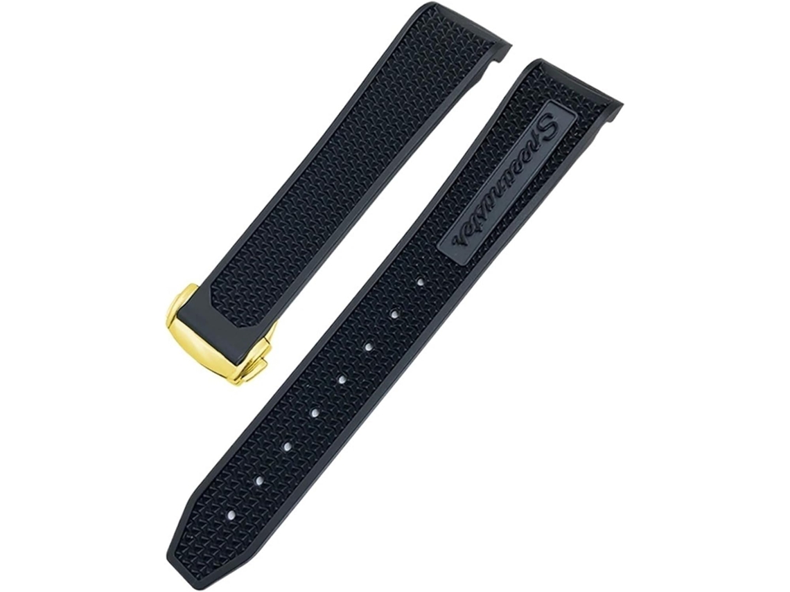 Pulseira de couro de 19 mm, 20 mm e 21 mm de alta qualidade confortável e resistente para relógio S/MARCA
