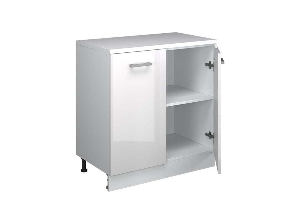 Armário Extensão Branco Alto Brilho 2 Portas 80 X 46 Cm VICCO