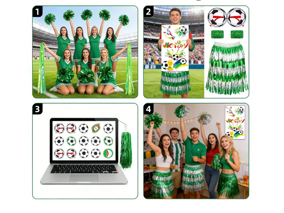 Kit De Festa Copa Do Mundo 2026: Acessórios De Torcida Para Decoração, Festas E Eventos Esportivos!