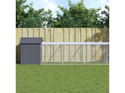Vidaxl Galinheiro Com Anexo 117x609x123 Cm Aço Galvanizado Antracite