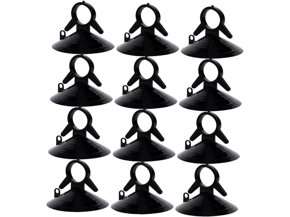 Conjunto De 40 Ventosas Pretas De Pvc Para Quebra-sol De Carro