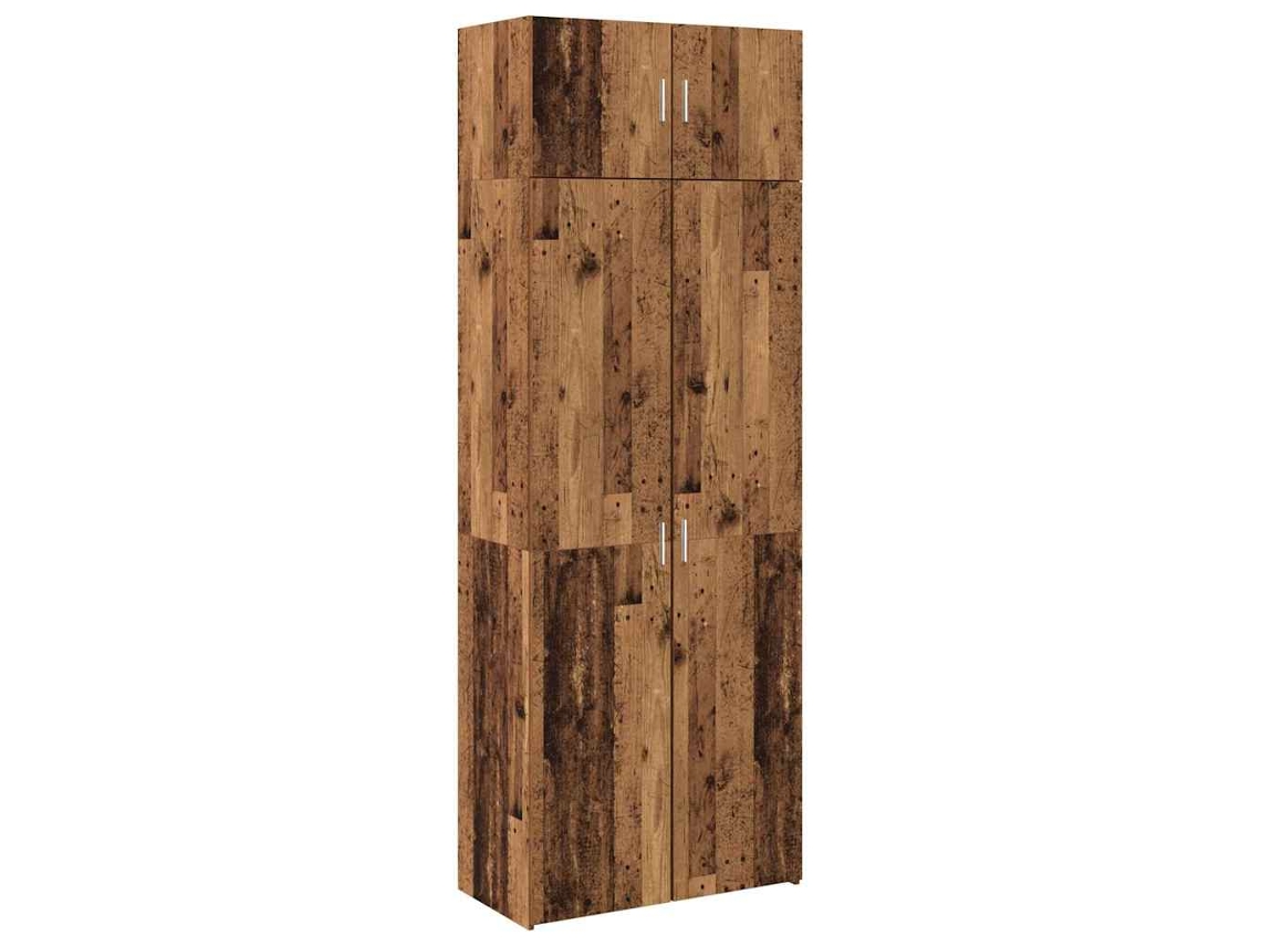 Conjunto 2 Armário De Arrumação Vidaxl Castanho Derivados De Madeira (80 X 42,5 X 225 Cm)