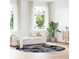 Vidaxl Tapete Shaggy De Pelo Alto Navarra 240x240 Cm Cinzento-escuro