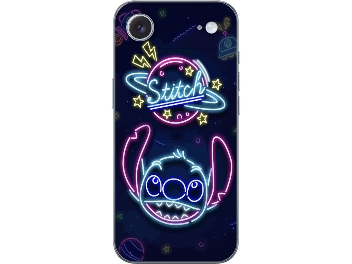 Capa Para Celular Compatível Com Apple Iphone Air. Ilustração Colorida Em Neon De Um Personagem Espacial Fofo Com Estrelas E Estilo Futurista.