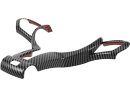 Adesivo Decorativo Para Volante De Carro Em Fibra De Carbono, Acabamento Interno Resistente A Arranhões.