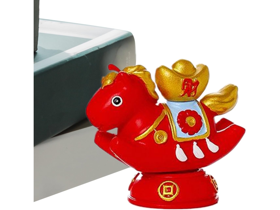 Estatueta Cavalo Resina Decoração Escritório Escultura Decorativa Chinês 2026 Escola Apartamento Dormitório GOKOCO