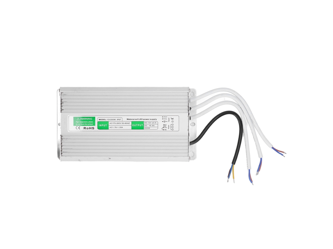 Fonte De Alimentação Para Led 200w 170-260vca Para 12vdc Conversor De Tensão Constante Transformador De Baixa Tensão Ip67