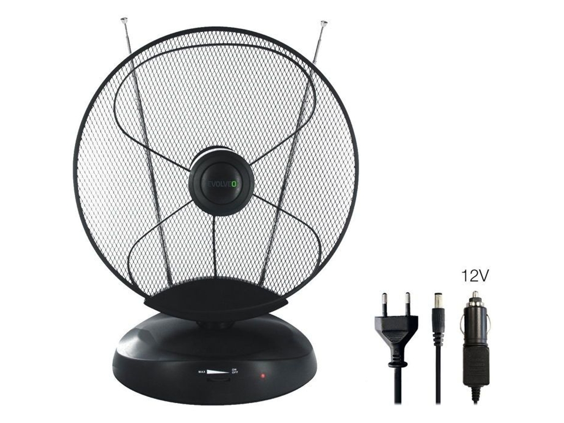 Xany 4, 230/12v, Antena Ambiente Dvb T2 Ativa, Filtro LTE, 4g, 5g Evolveo