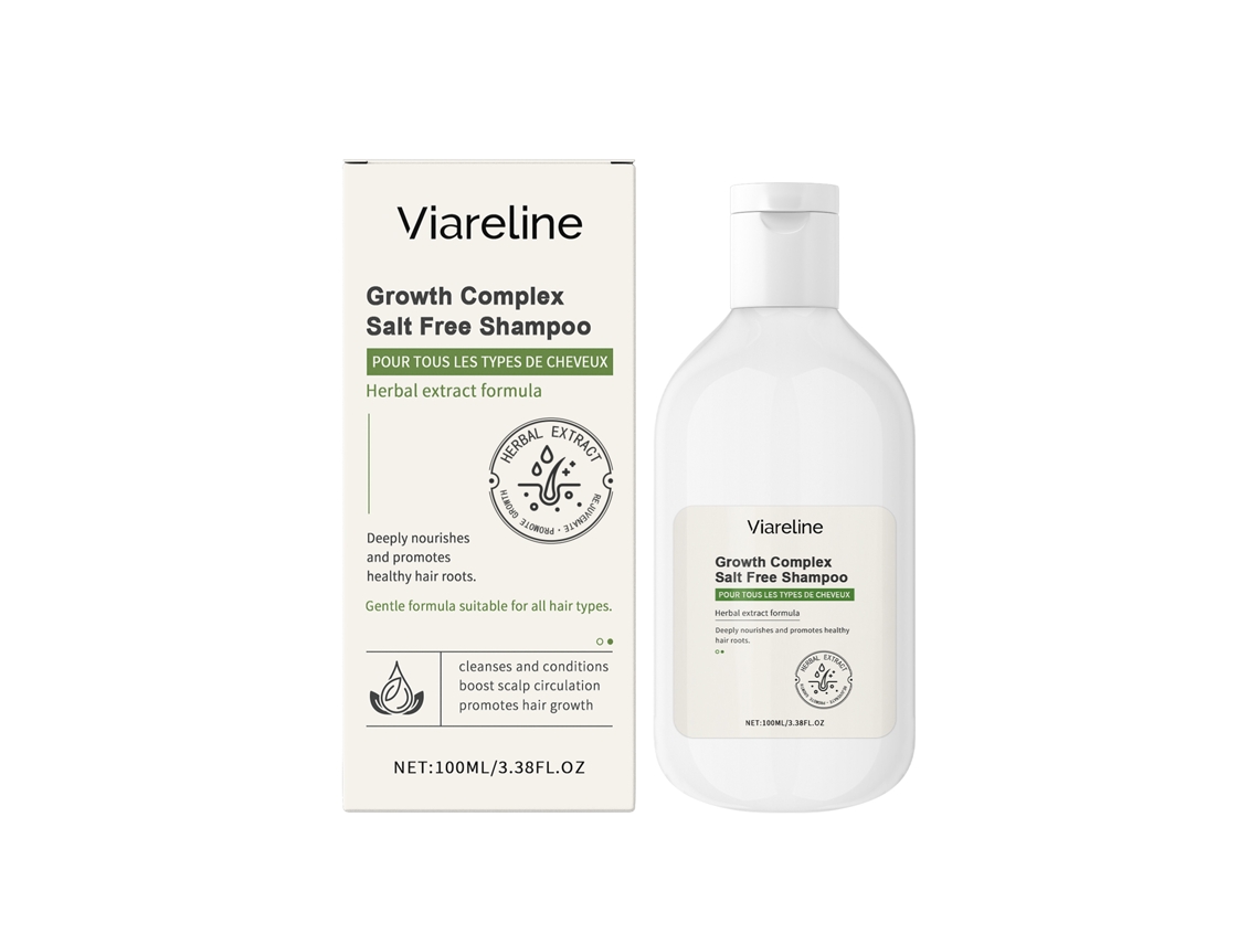 Shampoo Herbal Viareline com Efeito Redutor de Frizz e Limpeza Suave LAXISCREED