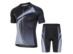 Conjunto de roupas de ciclismo Tomshoo, jersey e calções de secagem rápida para Homem