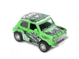 Primerox modelo de Carro Mini 1:36 Graffiti com Tração Retrátil Luz e Som Presente Infantil Verde