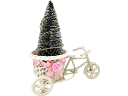 Adorno De Navidad Para Árbol Con Canasta De Flores Y Bicicleta, Decoración Navideña De Resina Para Hogar