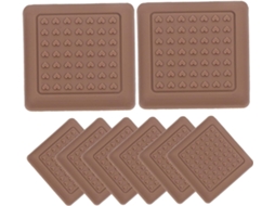 Veemoon Conjunto De 8-protetores Móveis Em Feltro Para Cadeiras E Escritórios, Com Adesivos Para Pisos De Madeira