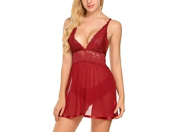Conjunto de Pijamas Eróticos Fasst com Tirantes, Sem Mangas, para Noite