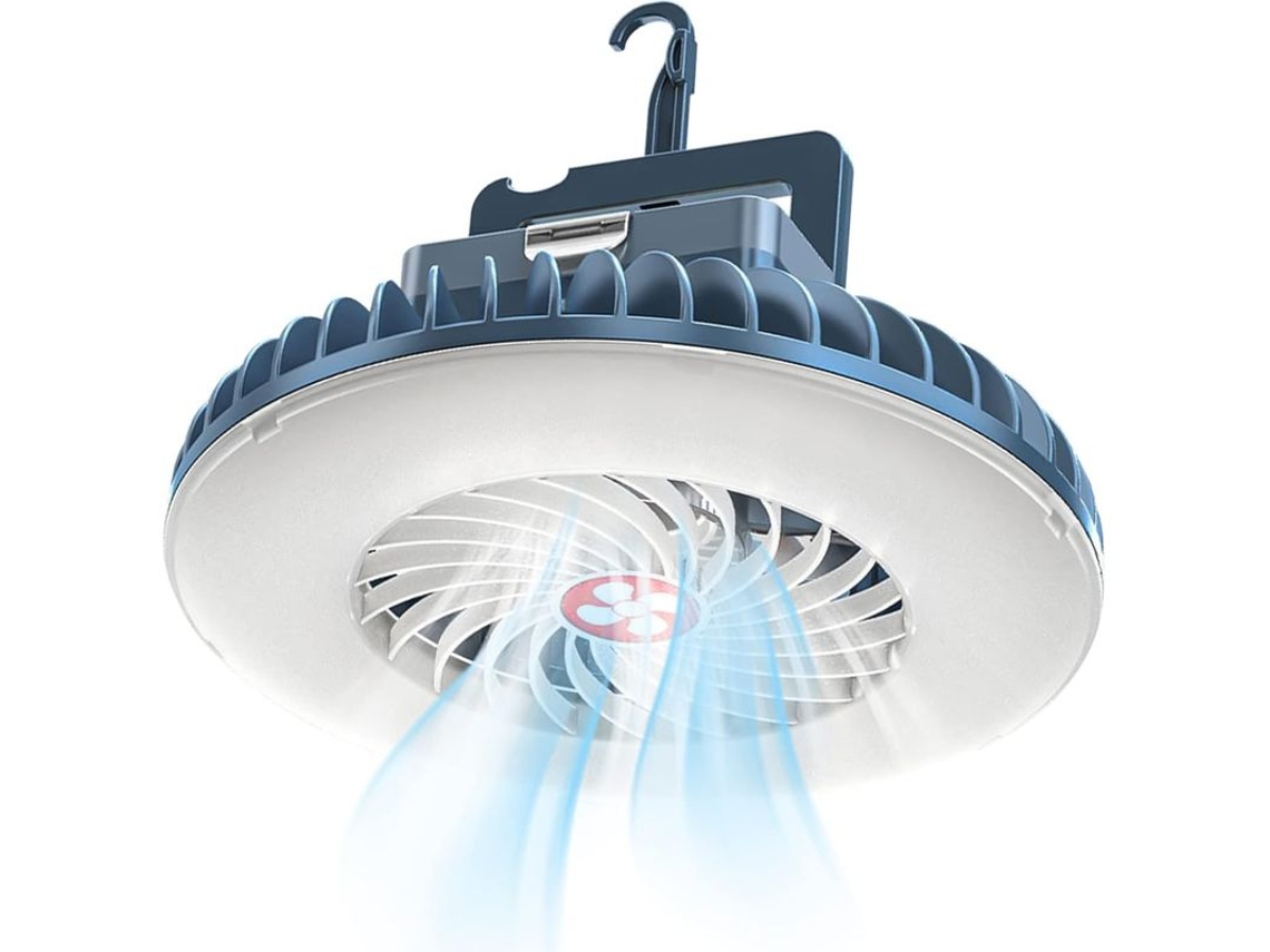 Ventilador Com Lanterna Led Usb Para Barraca