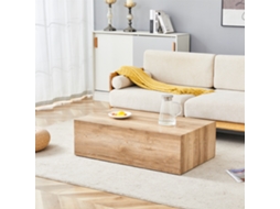 Mesa Centro Retangular Madeira Clara Mdf 90x50x30cm