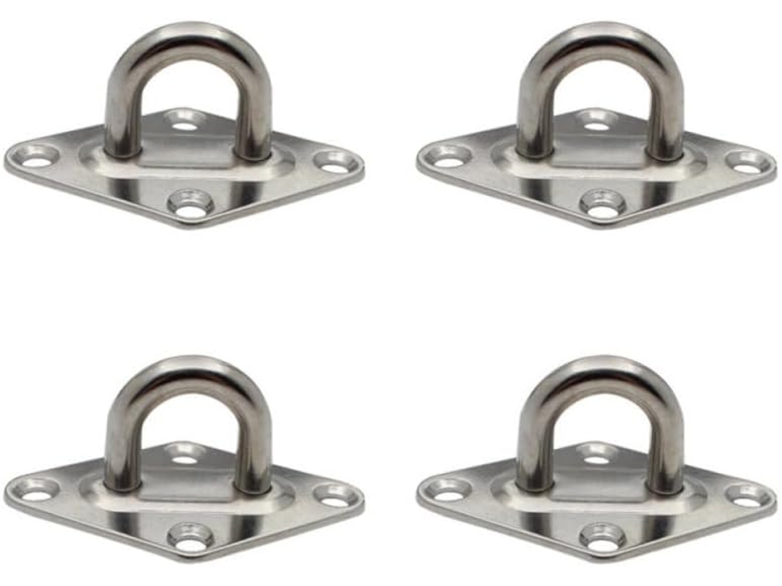 Yarnow Conjunto De 4-fechos Fixos Em Aço Inoxidável Formato Losango Portas, Armários E Portões Trava Deslizante