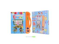 Ats livro de Sons Eletrônicos Abc em Inglês e Malaio para Crianças com Lápis Animal Fruta Aprendizagem Brinquedo Educatsivo Laranja