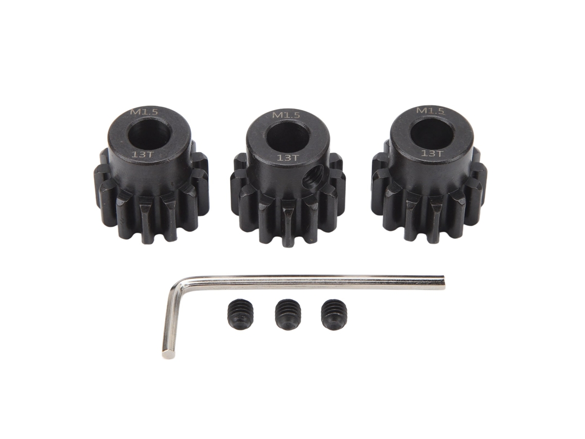 Conjunto De Engrenagens De Aço Para Motor De Carro Rc M1.5 Buraco Interno 8mm 13t Para Carros Modelo 1/5 1/8 1/10 3pcs
