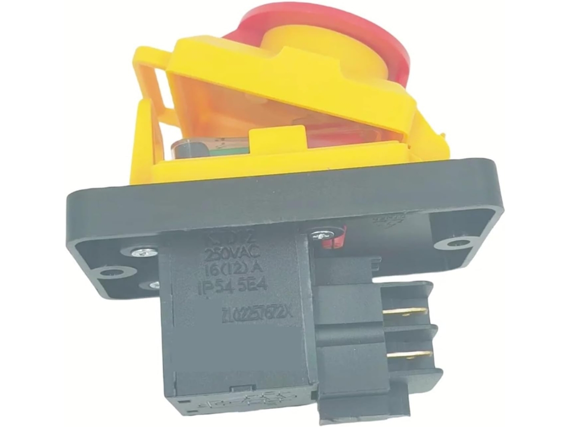 Interruptor De Da Emergência Kjd12 250v 4 Pinos Liga Desliga, Botão De Pressão Com Liberação Sem Tensão Nvr, Comum
