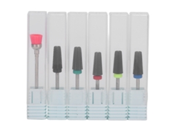 Conjunto De Brocas Para Furadeira De Unhas De Aço Tungstênio Com Escova Para Polir E Remover Esmaltes Gel Preto