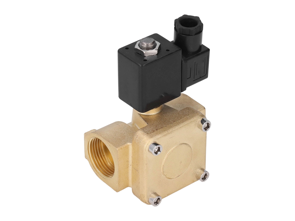 Válvula Solenoide Elétrica De Latão G1in Nc 2p/2v Diafragma Alta Pressão Água Ar Ac220v