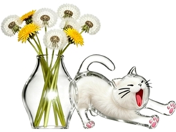 Ímã De Geladeira Com Suporte Para Gato, Lembrancinha Magnética Decorativa Transparente E |