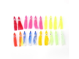 20pcs Iscas De Lula De Pvc Mixta Cor Para Pesca Em Água Salgada (4cm)