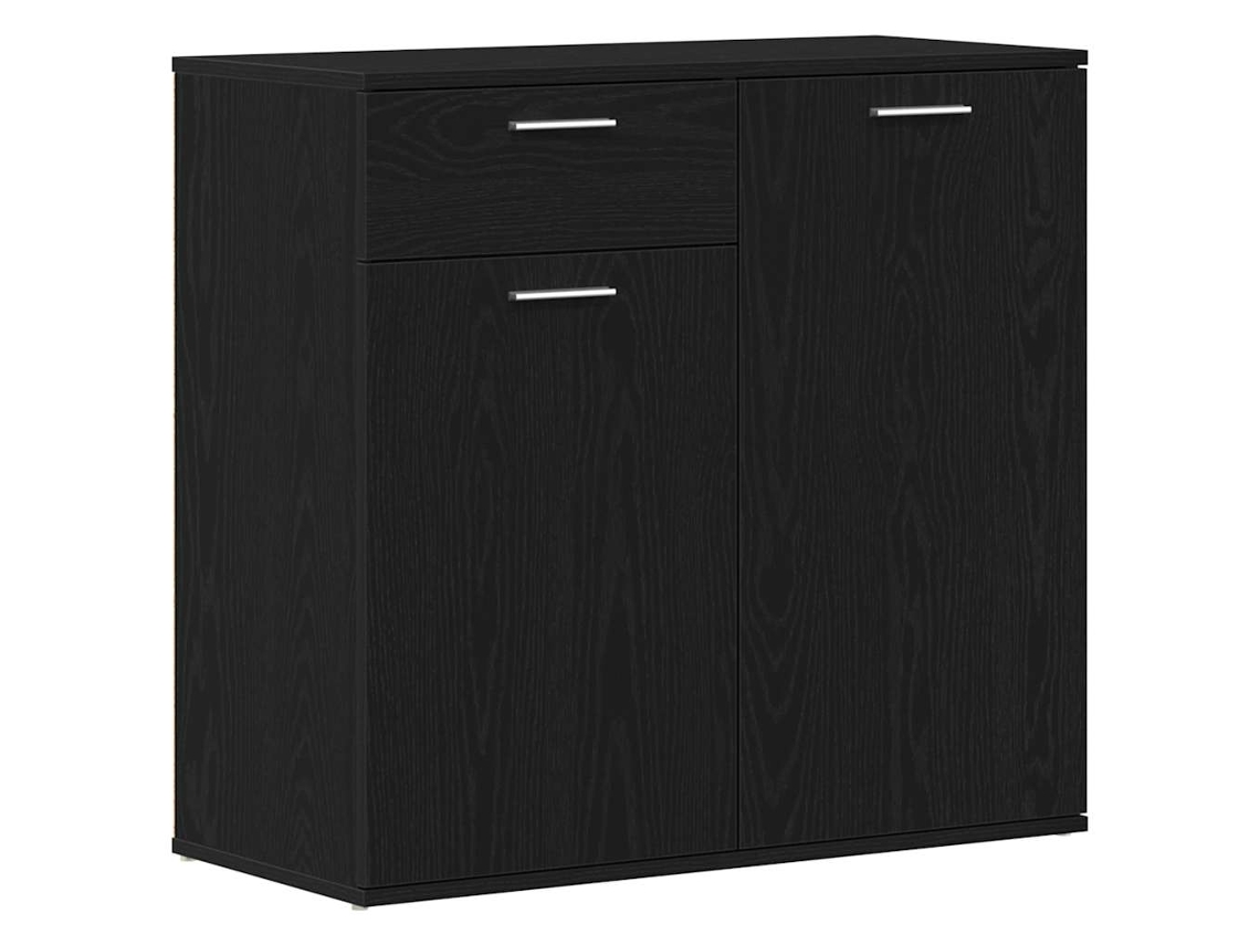 Aparador em Carvalho Preto 80x36x75 cm Madeira Engenheirada MAISON EXCLUSIVE
