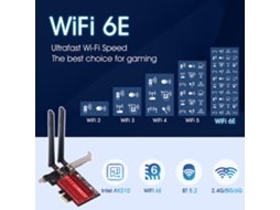Placa De Rede Fenvi Fv-axe3000 Wi-fi 6e Bt 5.2