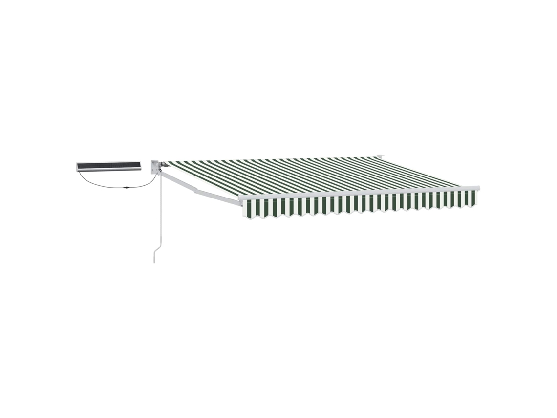 Conjunto 1 Toldo Elétrico Vidaxl Verde Poliéster (3,5 X 2,5 M)