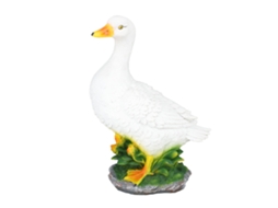 Figurino de Pato em Resina À Prova D'água Sculpture Decoração Jardim Parede Branco S/MARCA