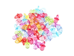 Laxiscreed Pack De 50 Chupetas De Acrílico Para Bebés, Decoração De Baby Shower Com Cores Transparentes