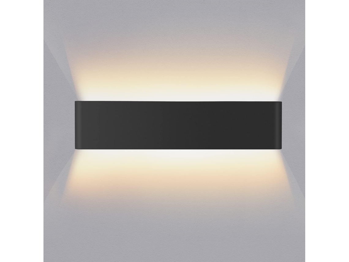 Luminária De Parede Led Interna,3000k Branco Quente,ideal Para Sala,quarto E Corredor Btforus (preto)