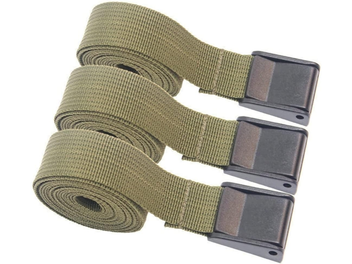 Kit De 3 Cintas De Amarração Ajustáveis Para Bagagem Em Camping Para Uso Doméstico E Profissional Com Acabamento