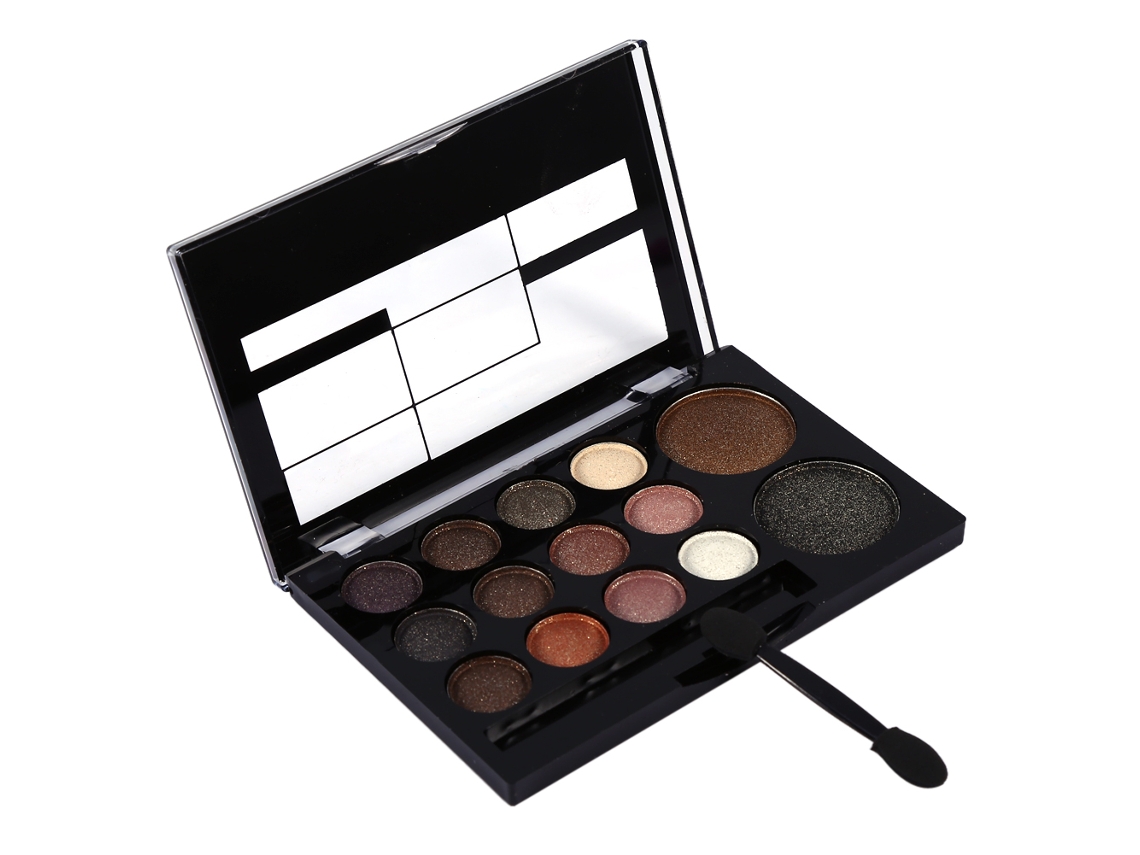 Paleta De Sombras De Olhos 12 Cores Com 2 Batons